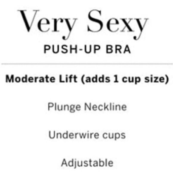 NWT VICTORIA’S SECRET very sexy push up bra with shine straps 36C - Picture 2 of 2